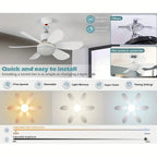 ⏳LAST DAY SALE 50% OFF🔥40W LED Ceiling Fan Light – 20.5 Ultra-Quiet with Remote 🎯 | E27 + FREE B22 Adapter 🔌 | For Bedroom 😴. Kitchen 👩‍🍳 & Garage 🛠️