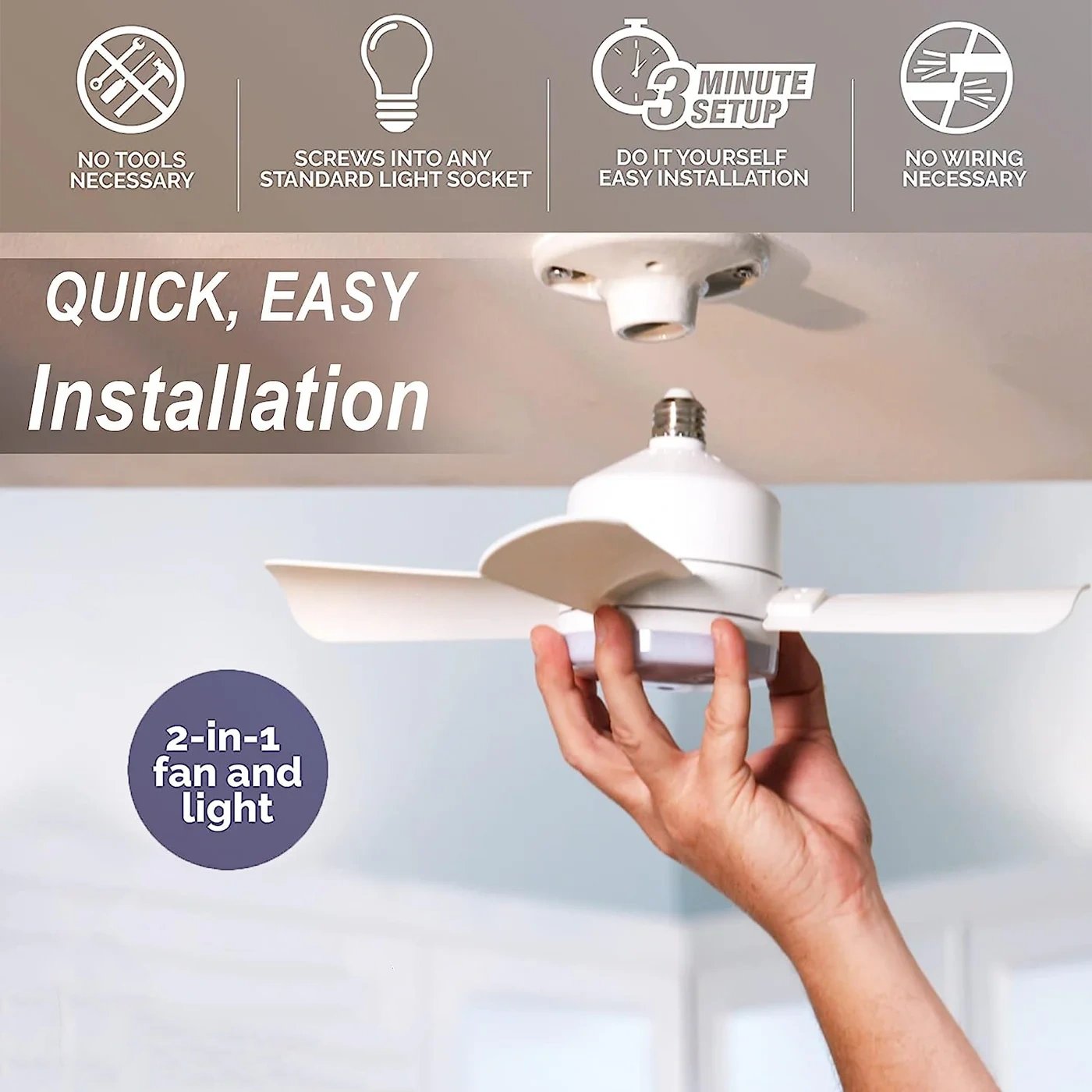 ⏳LAST DAY SALE 50% OFF🔥40W LED Ceiling Fan Light – 20.5 Ultra-Quiet with Remote 🎯 | E27 + FREE B22 Adapter 🔌 | For Bedroom 😴. Kitchen 👩‍🍳 & Garage 🛠️