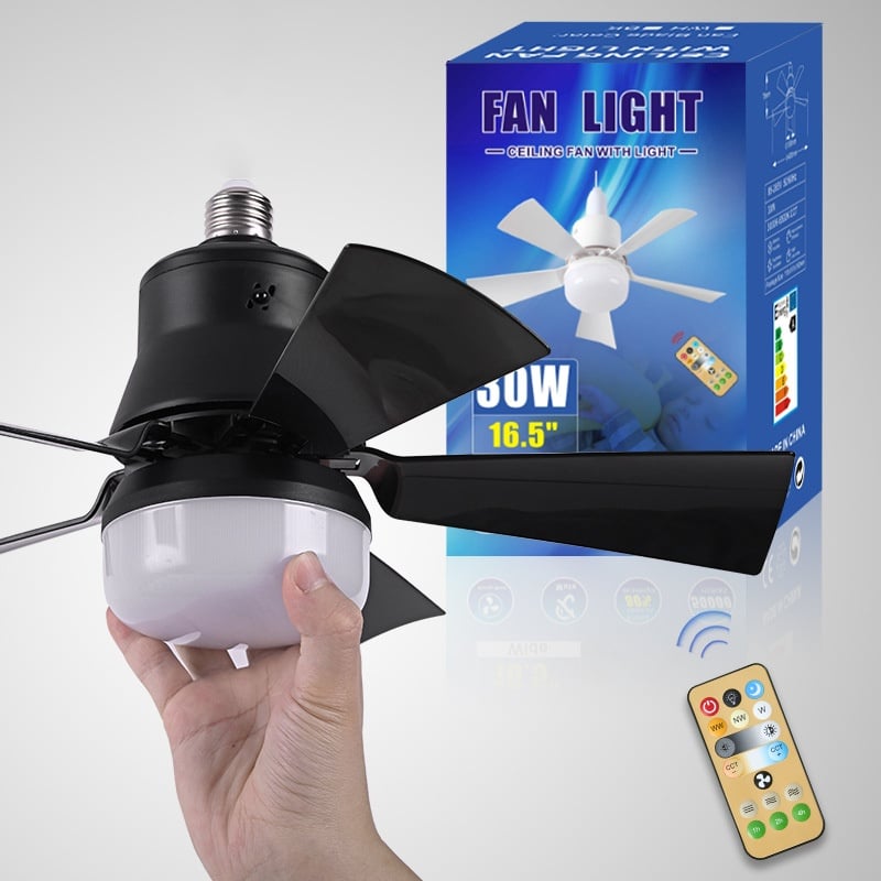 ⏳LAST DAY SALE 50% OFF🔥40W LED Ceiling Fan Light – 20.5 Ultra-Quiet with Remote 🎯 | E27 + FREE B22 Adapter 🔌 | For Bedroom 😴. Kitchen 👩‍🍳 & Garage 🛠️