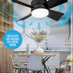 ⏳LAST DAY SALE 50% OFF🔥40W LED Ceiling Fan Light – 20.5 Ultra-Quiet with Remote 🎯 | E27 + FREE B22 Adapter 🔌 | For Bedroom 😴. Kitchen 👩‍🍳 & Garage 🛠️