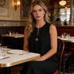Minimalist Sleeveless Top & Wide-Leg Pants
