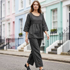 📢📢50% OFF !! ⏰Women's Casual 2-Piece Set with Eyelet Details