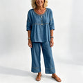 📢📢50% OFF !! ⏰Women's Casual 2-Piece Set with Eyelet Details