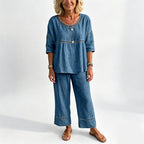 📢📢50% OFF !! ⏰Women's Casual 2-Piece Set with Eyelet Details