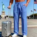📢📢30% OFF !! ⏰Men's Elastic Waist Drawstring Straight Leg Pants