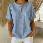 📢📢50% OFF !! ⏰Women's Casual Striped Henley Shirt