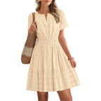 ⏳Limited-time 50% off⏰Women's Short Sleeve Tiered Mini Dress👗