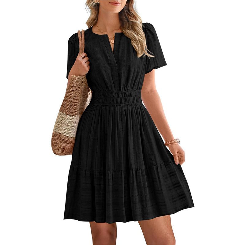 ⏳Limited-time 50% off⏰Women's Short Sleeve Tiered Mini Dress👗