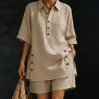 Women's Summer Relaxed Fit Top and Shorts Set