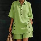 Women's Summer Relaxed Fit Top and Shorts Set