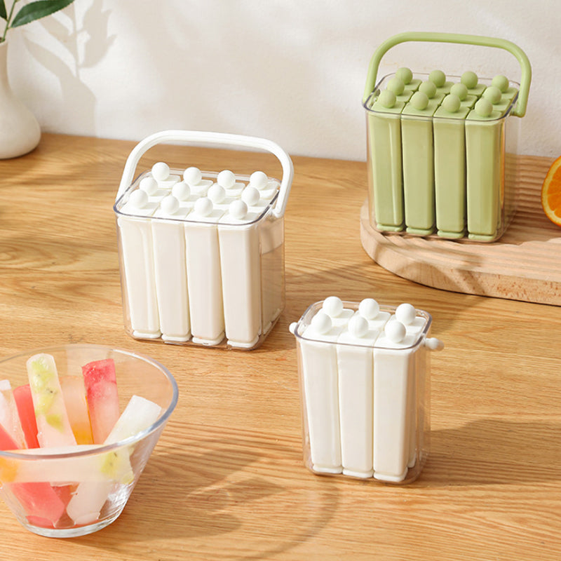 Silicone Ice Stick Tray Set – Easy Release Slim Ice Cubes with Storage Bin