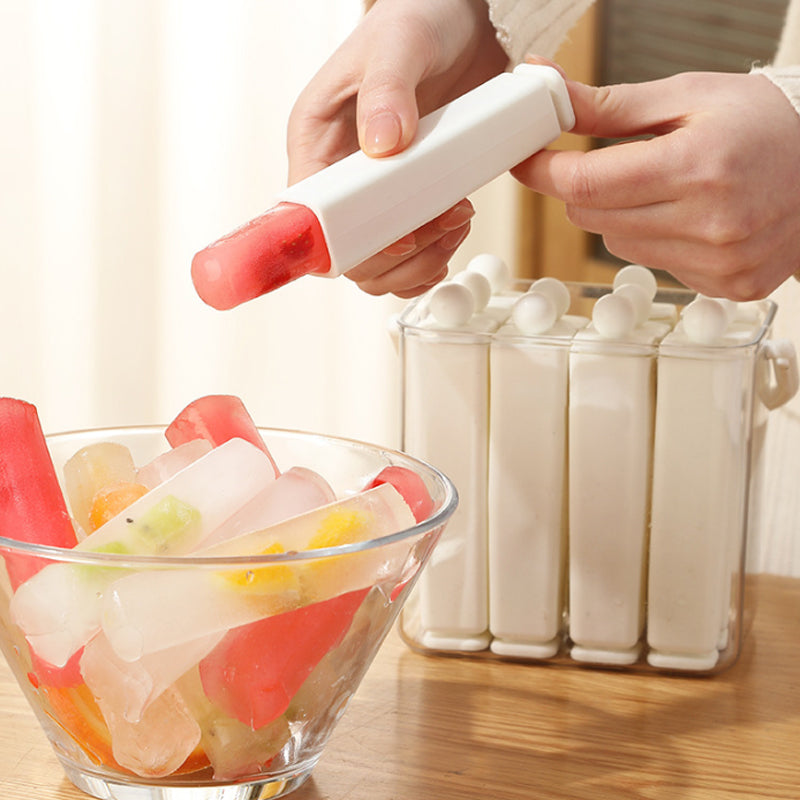 Silicone Ice Stick Tray Set – Easy Release Slim Ice Cubes with Storage Bin