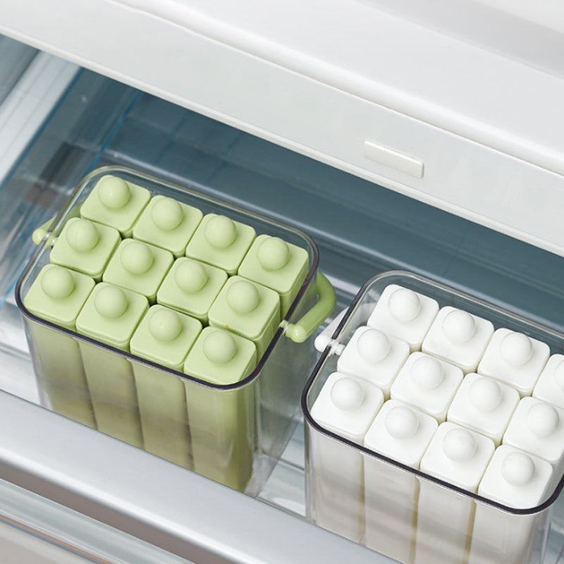 Silicone Ice Stick Tray Set – Easy Release Slim Ice Cubes with Storage Bin
