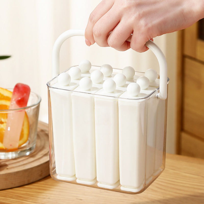 Silicone Ice Stick Tray Set – Easy Release Slim Ice Cubes with Storage Bin