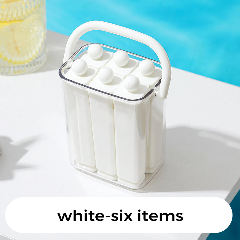 Silicone Ice Stick Tray Set – Easy Release Slim Ice Cubes with Storage Bin