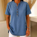 Women's Breathable Casual Denim Look Top