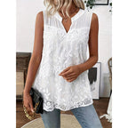 📢📢40% OFF⏰Women's Chic Floral Lace Sleeveless Shirt