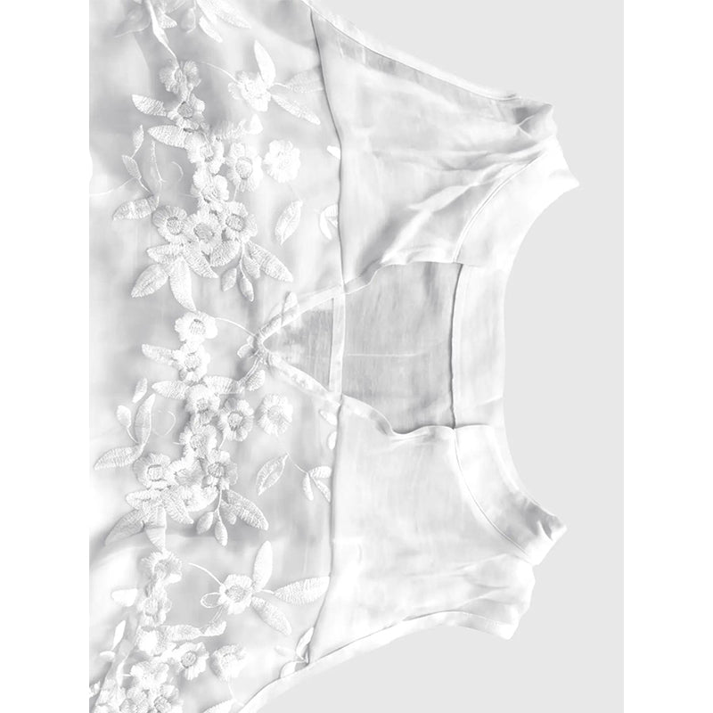 📢📢40% OFF⏰Women's Chic Floral Lace Sleeveless Shirt