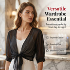 ⏳Limited-time 50% off⏰Women's Chiffon Tie-Front Top – Summer Layering Essential 🍃
