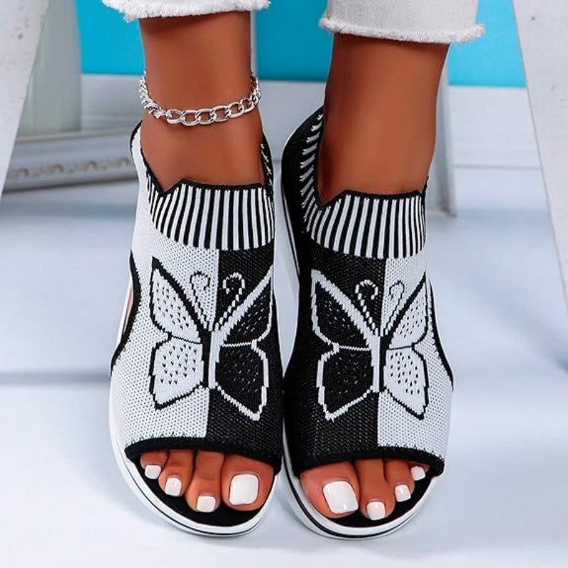 👡 Damen Casual Peep-Toe Platform Sandalen – bequemer Plateauabsatz. luftiges Design & perfekt für Strand. Urlaub & Alltag