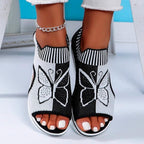 👡 Damen Casual Peep-Toe Platform Sandalen – bequemer Plateauabsatz. luftiges Design & perfekt für Strand. Urlaub & Alltag