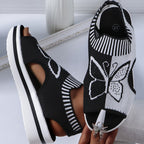 👡 Damen Casual Peep-Toe Platform Sandalen – bequemer Plateauabsatz. luftiges Design & perfekt für Strand. Urlaub & Alltag