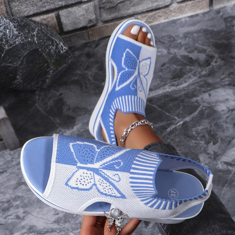 👡 Damen Casual Peep-Toe Platform Sandalen – bequemer Plateauabsatz. luftiges Design & perfekt für Strand. Urlaub & Alltag