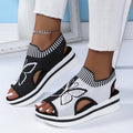 👡 Damen Casual Peep-Toe Platform Sandalen – bequemer Plateauabsatz. luftiges Design & perfekt für Strand. Urlaub & Alltag