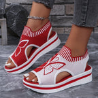 👡 Damen Casual Peep-Toe Platform Sandalen – bequemer Plateauabsatz. luftiges Design & perfekt für Strand. Urlaub & Alltag