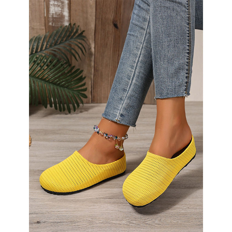 🎁2026 New Arrivals 50% OFF💥Women's Breathable Knit Slip-On Mules – Lightweight & cushioned – Easy on/off. perfect for casual days or quick errands – airy and comfy 🌸