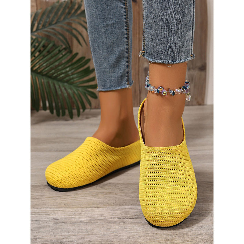 🎁2026 New Arrivals 50% OFF💥Women's Breathable Knit Slip-On Mules – Lightweight & cushioned – Easy on/off. perfect for casual days or quick errands – airy and comfy 🌸