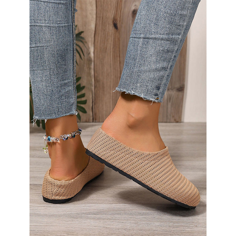 🎁2026 New Arrivals 50% OFF💥Women's Breathable Knit Slip-On Mules – Lightweight & cushioned – Easy on/off. perfect for casual days or quick errands – airy and comfy 🌸