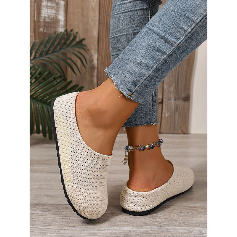 🎁2026 New Arrivals 50% OFF💥Women's Breathable Knit Slip-On Mules – Lightweight & cushioned – Easy on/off. perfect for casual days or quick errands – airy and comfy 🌸
