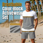 👕Men's Summer Color-Block Sportswear Set☀️