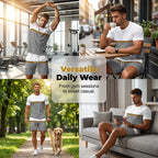 👕Men's Summer Color-Block Sportswear Set☀️