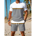 👕Men's Summer Color-Block Sportswear Set☀️