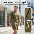 🔥50% OFF!🔥 Men's Waffle Knit T-Shirt & Shorts Set ✈️Free Shipping
