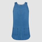 Women's Casual Denim Pinafore Dress