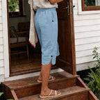 Women's Breathable Summer Casual Capri Pants