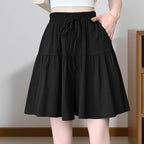 👗🏃Women High Waist Skirt Pants Wide Leg Ruffle Culottes