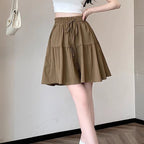 👗🏃Women High Waist Skirt Pants Wide Leg Ruffle Culottes