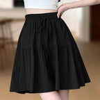 👗🏃Women High Waist Skirt Pants Wide Leg Ruffle Culottes
