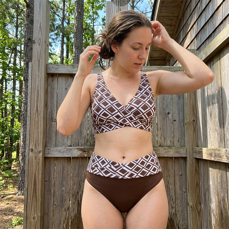 👙 50% OFF! 🥳 High-Waist Retro Bikini Set