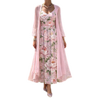 Women's Elegant Two-Piece Floral Dress Set