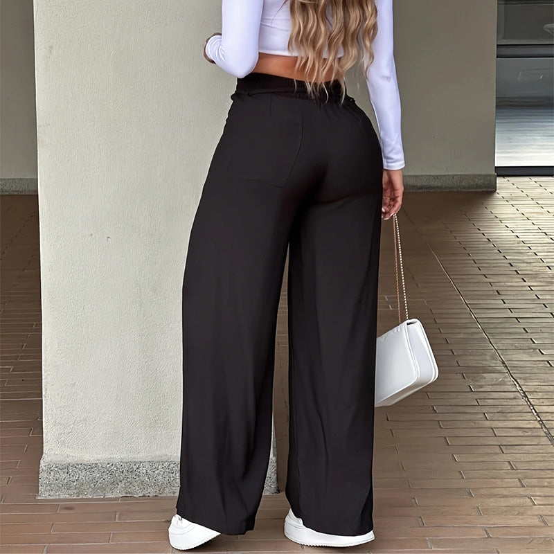 📐 Waist-Defining Straight-Leg Trousers — The Perfect Balance of Comfort and Style