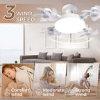 🌀 New ceiling fan light with E27 socket – 2-in-1 quiet LED fan with remote control. energy-efficient combination of cooling and lighting for the home. in the bedroom