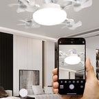🌀 New ceiling fan light with E27 socket – 2-in-1 quiet LED fan with remote control. energy-efficient combination of cooling and lighting for the home. in the bedroom