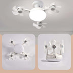 🌀 New ceiling fan light with E27 socket – 2-in-1 quiet LED fan with remote control. energy-efficient combination of cooling and lighting for the home. in the bedroom