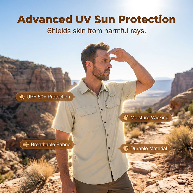 👕Men's Quick Dry Short Sleeve Workwear Shirt✨