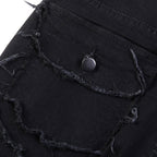 👖 Men's Deconstructed Frayed Flare Jeans — Raw Seams. Relaxed Fit. Streetwear Edge